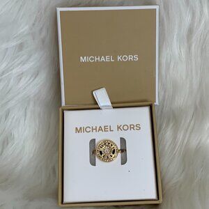 MICHAEL KORS Pave Halo Disc Ring in Gold RING SIZE 7